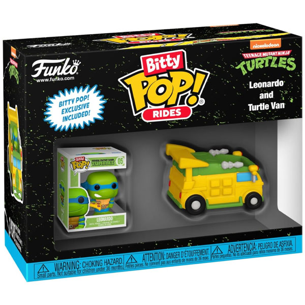 Funko Bitty Pop! Rides Leonardo and Turtle Van Figure